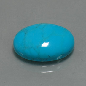 Turchese Blu naturale da 3.84 ct, Taglio ovale, Opaco