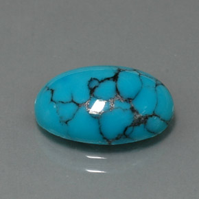 Turchese Blu naturale da 4.20 ct, Taglio ovale, Opaco