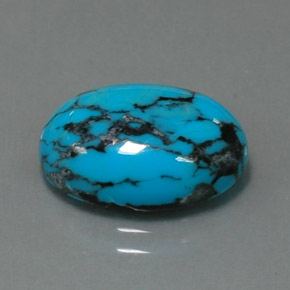 Turchese Blu naturale da 4.06 ct, Taglio ovale, Opaco