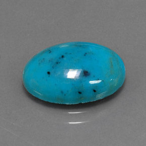 Turchese naturale blu da 4,22 ct, taglio ovale, opaco