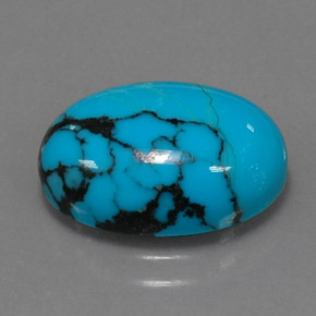 Turchese Blu naturale da 3.71 ct, Taglio ovale, Opaco
