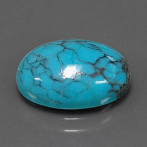 Turchese Blu naturale da 3.84 ct, Taglio ovale, Opaco