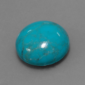 Turchese Blu naturale da 4.30 ct, Taglio rotondo, Opaco