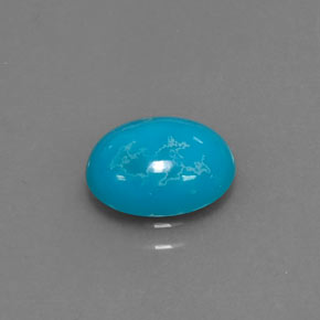 Turchese Blu naturale da 1.61 ct, Taglio ovale, Opaco