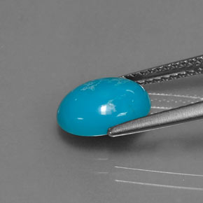 Turchese Blu naturale da 1.61 ct, Taglio ovale, Opaco