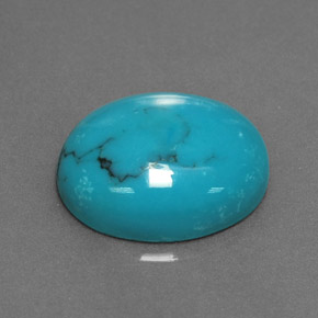 Turchese Blu naturale da 3.50 ct, Taglio ovale, Opaco