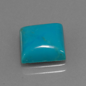 Turchese naturale blu da 3,22 ct, quadrato, opaco