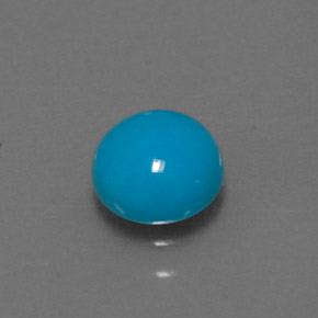 Turchese Blu naturale da 0.79 ct, Taglio rotondo, Opaco