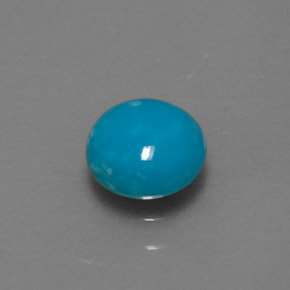 Turchese naturale blu da 0,72 ct, taglio rotondo, opaco
