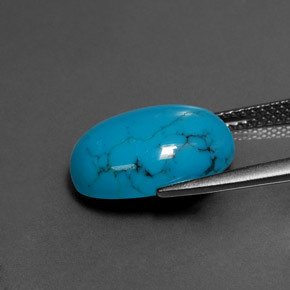 Turchese Blu naturale da 4.15 ct, Taglio ovale, Opaco