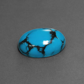 Turchese Blu naturale da 5.10 ct, Taglio ovale, Opaco