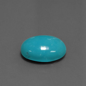 Turchese naturale blu da 4,11 ct, taglio ovale, opaco