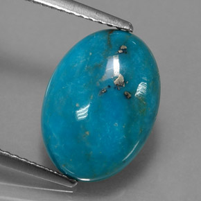 Turchese Blu naturale da 4.46 ct, Taglio ovale, Opaco