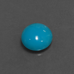 Turchese Blu naturale da 0.78 ct, Taglio rotondo, Opaco