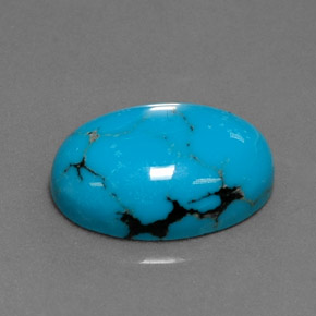 Turchese Blu naturale da 4.33 ct, Taglio ovale, Opaco