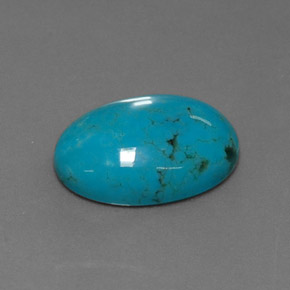 Turchese naturale blu da 4,25 ct, taglio ovale, opaco