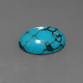 Turchese Blu naturale da 3.37 ct, Taglio ovale, Opaco