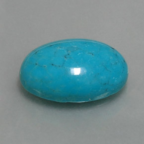 Turchese Blu naturale da 3.69 ct, Taglio ovale, Opaco
