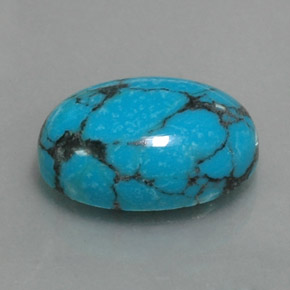 Turchese Blu naturale da 4.23 ct, Taglio ovale, Opaco