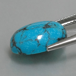 Turchese Blu naturale da 4.23 ct, Taglio ovale, Opaco