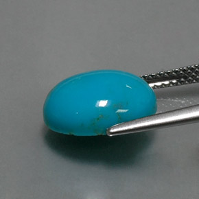 Turchese Blu naturale da 4.03 ct, Taglio ovale, Opaco