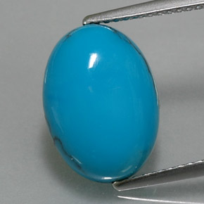 Turchese Blu naturale da 4.88 ct, Taglio ovale, Opaco