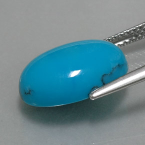 Turchese Blu naturale da 4.88 ct, Taglio ovale, Opaco
