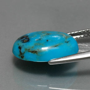 Turchese Blu naturale da 4.57 ct, Taglio ovale, Opaco