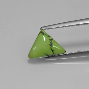 Turchese Giallo verde naturale da 1.07 ct, Taglio trillion, Opaco