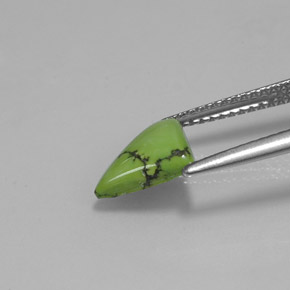 Turchese Giallo verde naturale da 1.07 ct, Taglio trillion, Opaco