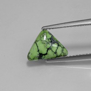 Turchese naturale verde da 1,23 ct, trillion, opaco