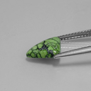 Turchese naturale verde da 1,23 ct, trillion, opaco