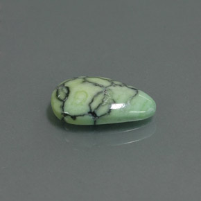 Turchese naturale verde da 2,02 ct, taglio a pera, opaco
