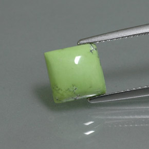 Turchese naturale verde da 2,00 ct, quadrato, opaco