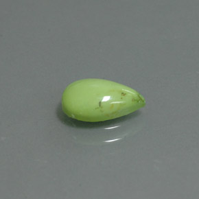 Turchese naturale verde da 1,11 ct, taglio a pera, opaco