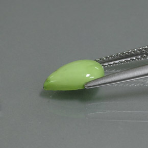 Turchese naturale verde da 1,11 ct, taglio a pera, opaco