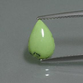 Turchese Giallo verde naturale da 1.66 ct, Forma a pera, Opaco