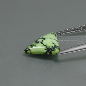 Turchese naturale verde da 2,48 ct, trillion, opaco
