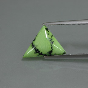 Turchese naturale verde da 2,47 ct, trillion, opaco