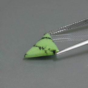 Turchese naturale verde da 2,47 ct, trillion, opaco