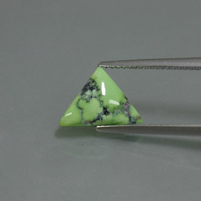 Turchese naturale verde da 1,60 ct, trillion, opaco