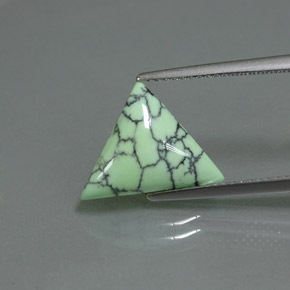 Turchese Giallo verde naturale da 2.71 ct, Taglio trillion, Opaco