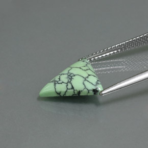 Turchese Giallo verde naturale da 2.71 ct, Taglio trillion, Opaco