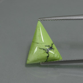 Turchese naturale verde da 2,81 ct, trillion, opaco