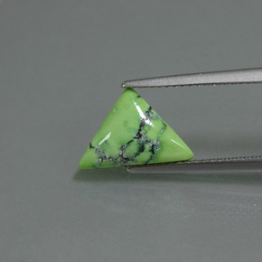 Turchese naturale verde da 1,54 ct, trillion, opaco