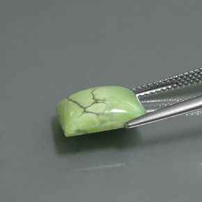 Turchese naturale verde da 4,75 ct, baguette, opaco