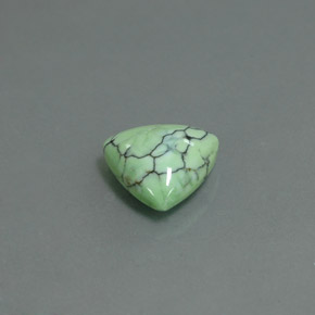 Turchese naturale verde da 2,47 ct, trillion, opaco