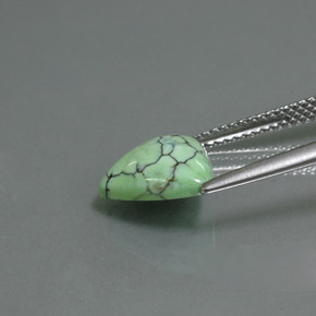 Turchese naturale verde da 2,47 ct, trillion, opaco