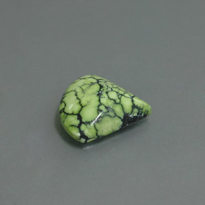 Turchese naturale verde da 2,93 ct, forma fantasia, opaco