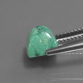 Turchese naturale verde da 2,33 ct, quadrato, opaco